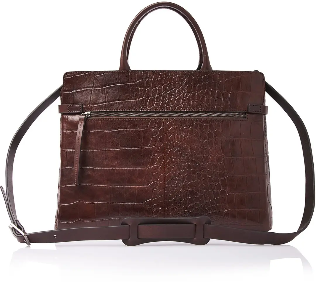 Castelijn & Beerens Croco Kaat Laptoptas 15,6" RFID - Mocca