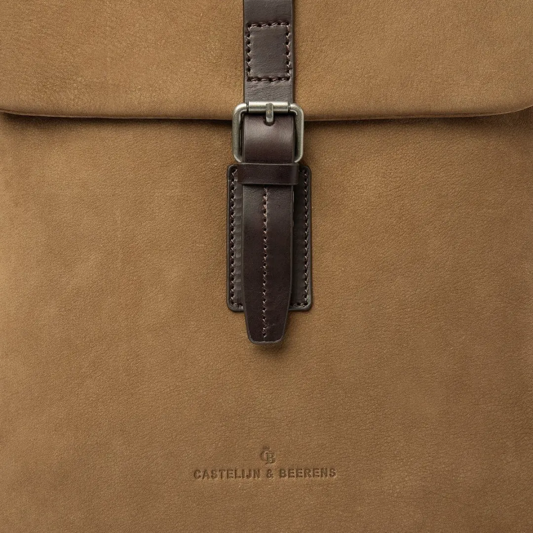 Castelijn & Beerens Veneto Laptoptas 15.6" Nubuck - Taupe - RFID