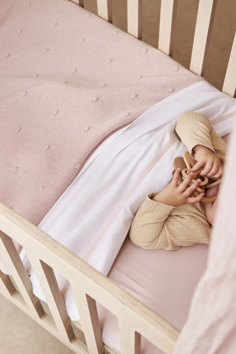 Meyco Baby Bies Wieglaken Soft Pink 75x100cm