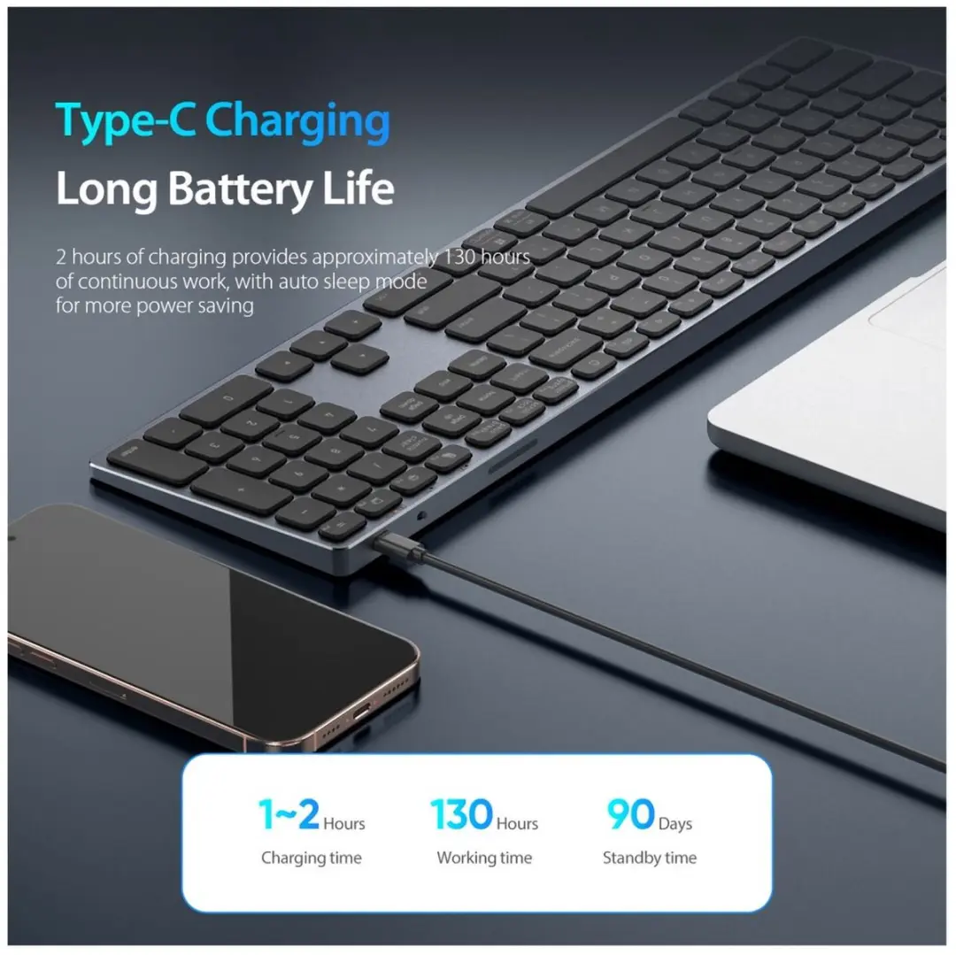 Dux Ducis Universeel Bluetooth Toetsenbord QWERTY - Zwart