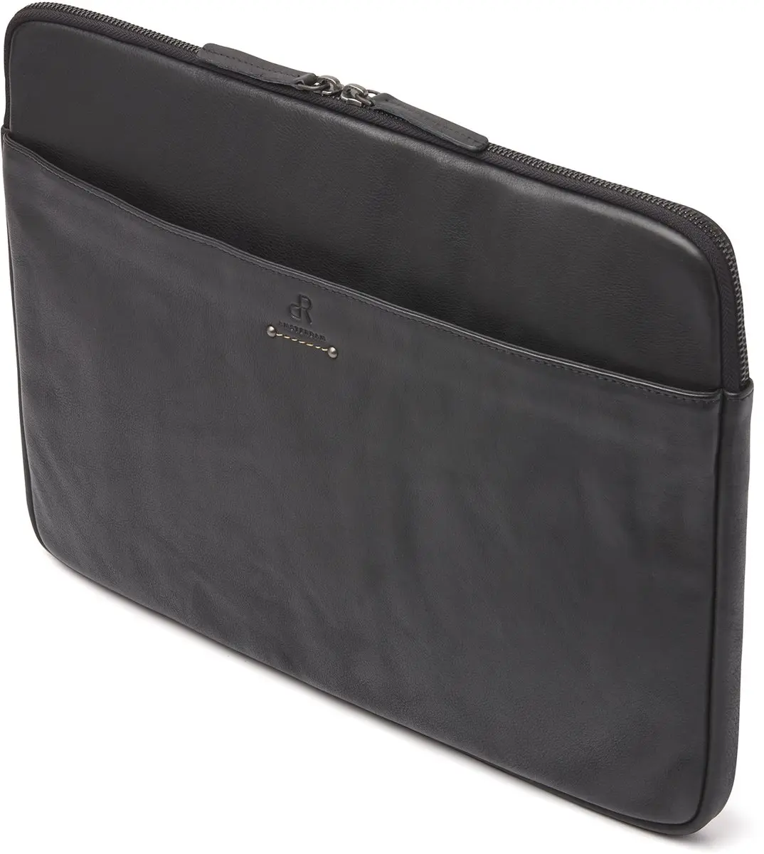 dR Amsterdam Laptophoes 15.6 inch Echt Leder - Black