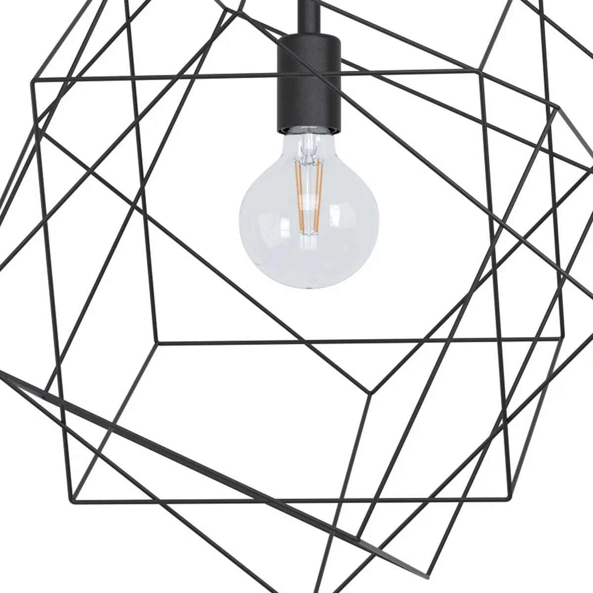 Eglo Straiton Hanglamp E27 - Ø51,5cm - Zwart