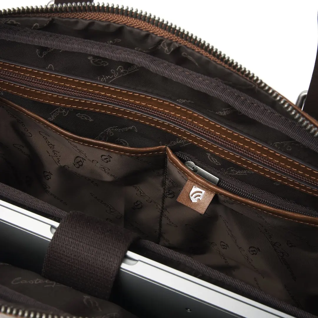 Castelijn & Beerens Laptoptas 15.6" - 5 Vakken - Bruin