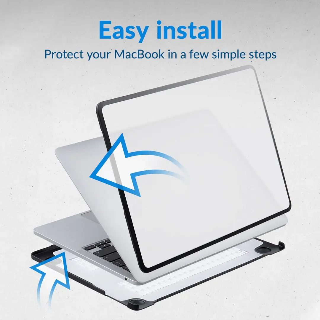 Mobilize MacBook Pro 14 Inch Hardshell Hoes - A2442/A2779/A2918 - Transparant/Zwart