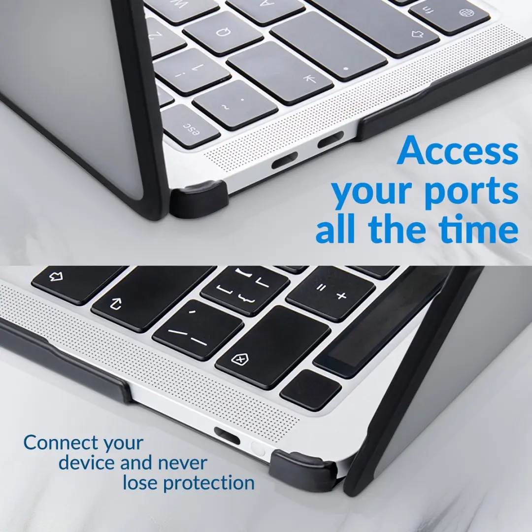 Mobilize MacBook Pro 14 Inch Hardshell Hoes - A2442/A2779/A2918 - Transparant/Zwart