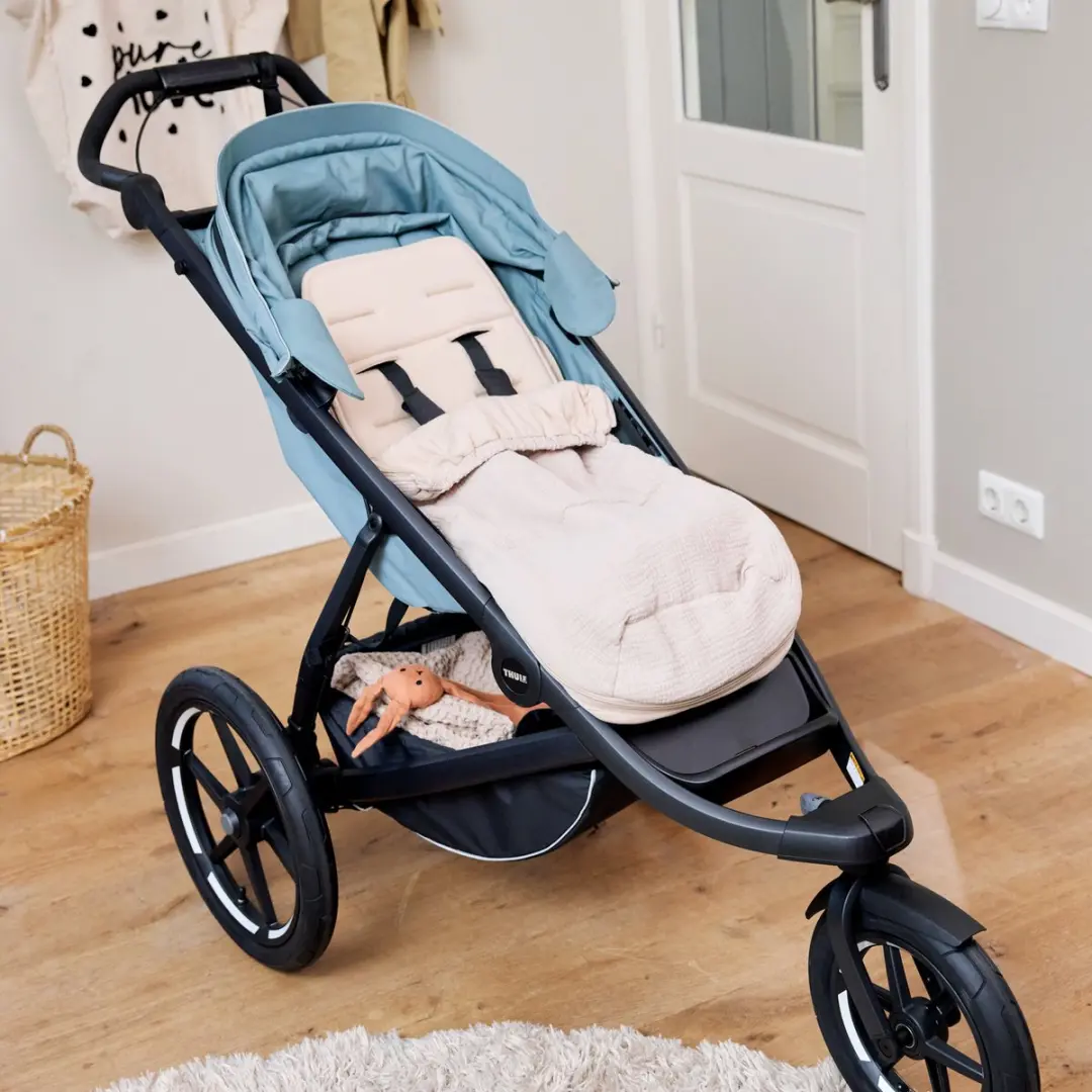 Meyco Baby Uni Buggy Voetenzak & Inlegger Sand 45x130cm - afbeelding 6 van 6