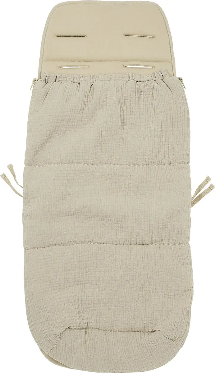 Meyco Baby Uni Buggy Voetenzak & Inlegger Sand 45x130cm