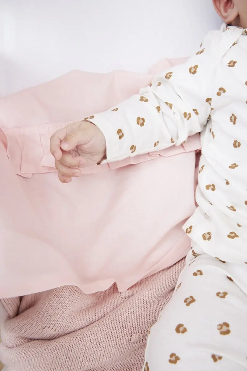 Meyco Baby Ruffle Ledikantlaken Soft Pink 100x150cm