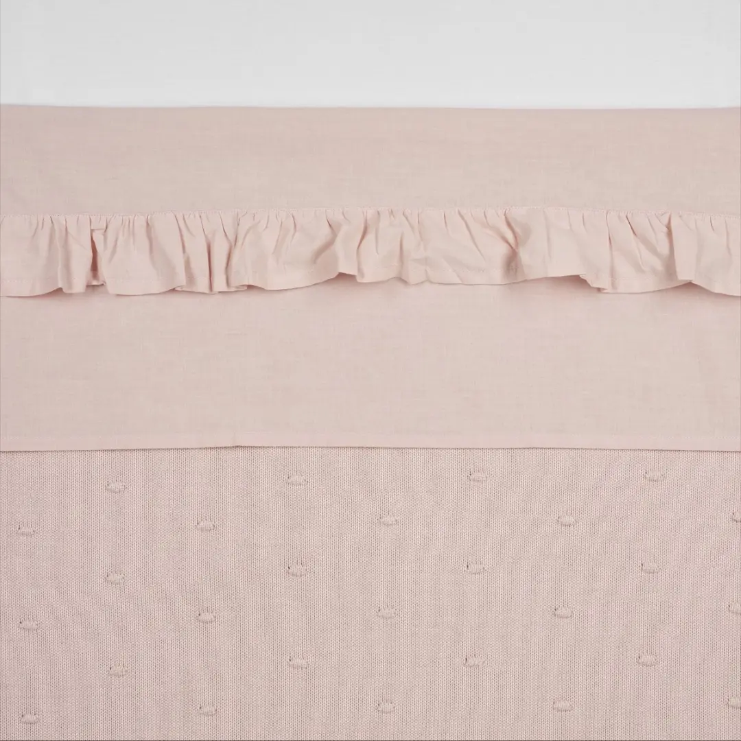 Meyco Baby Ruffle Ledikantlaken Soft Pink 100x150cm - afbeelding 6 van 6