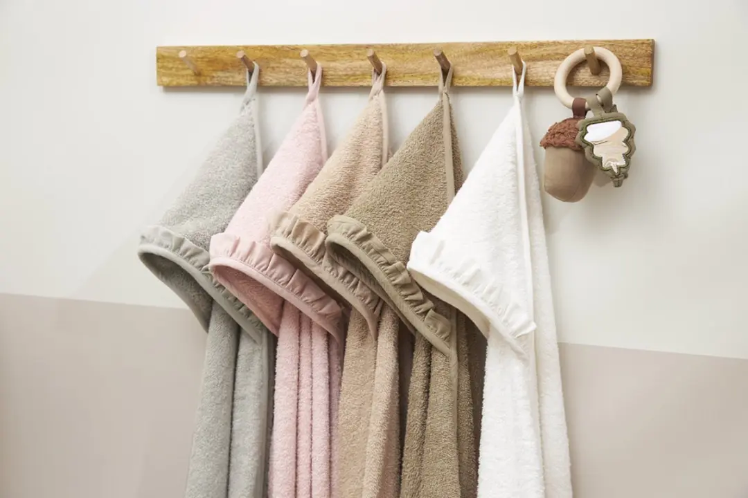 Meyco Baby Ruffle Badcape 80x80cm - Taupe