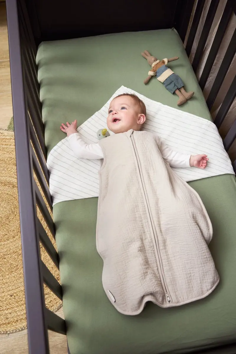 Meyco Baby Uni Hoeslaken Ledikant - 2 Stuks 60x120cm - Olive Green