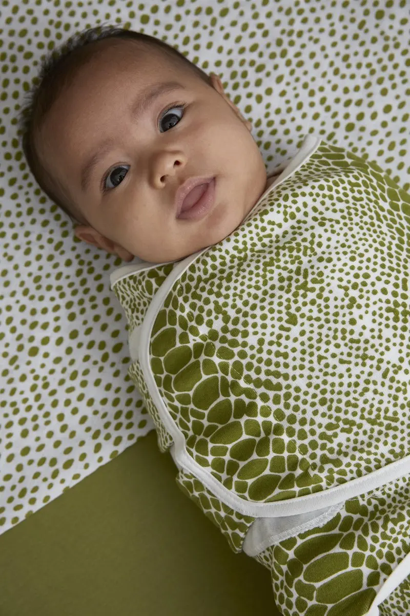 Meyco Baby Snake SwaddleMe Inbakerdoek - Avocado