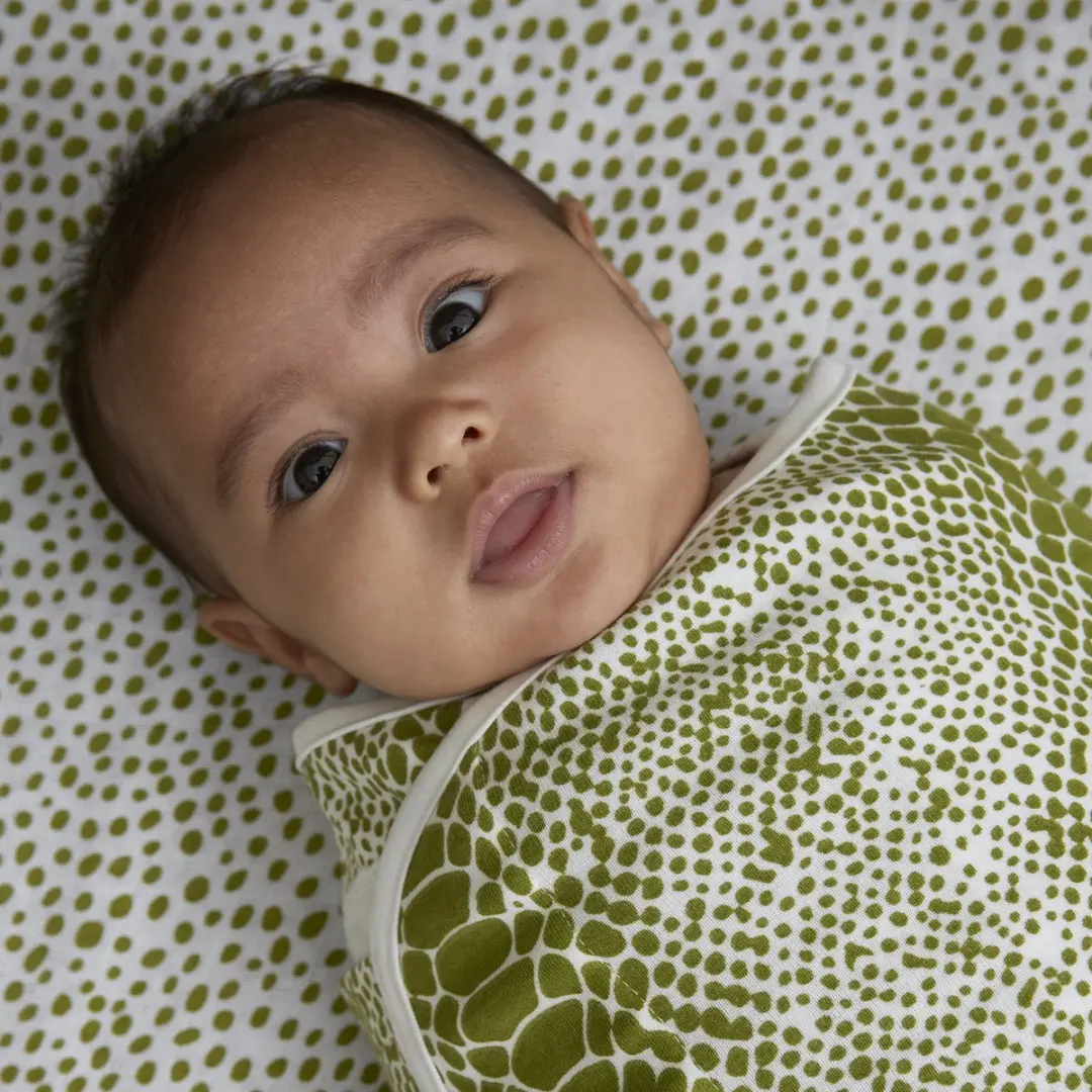 Meyco Baby Snake SwaddleMe Inbakerdoek - Avocado - afbeelding 6 van 6