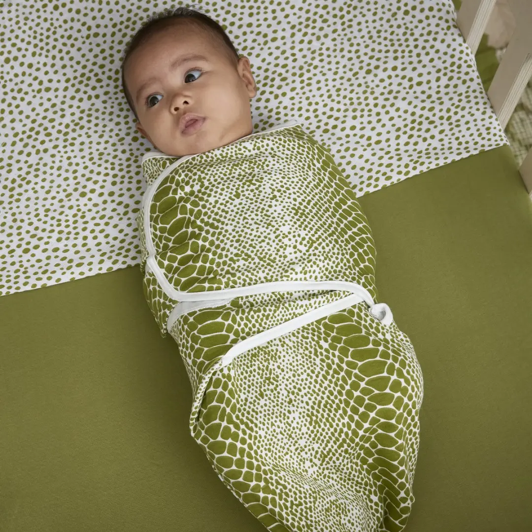 Meyco Baby Snake SwaddleMe Inbakerdoek - Avocado