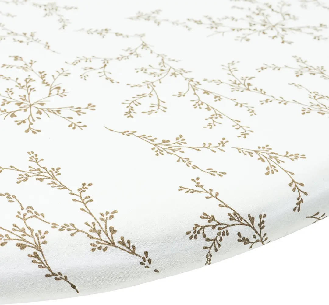 Meyco Baby Branches Boxmatrashoeslaken Rond - Sand - 90/95cm