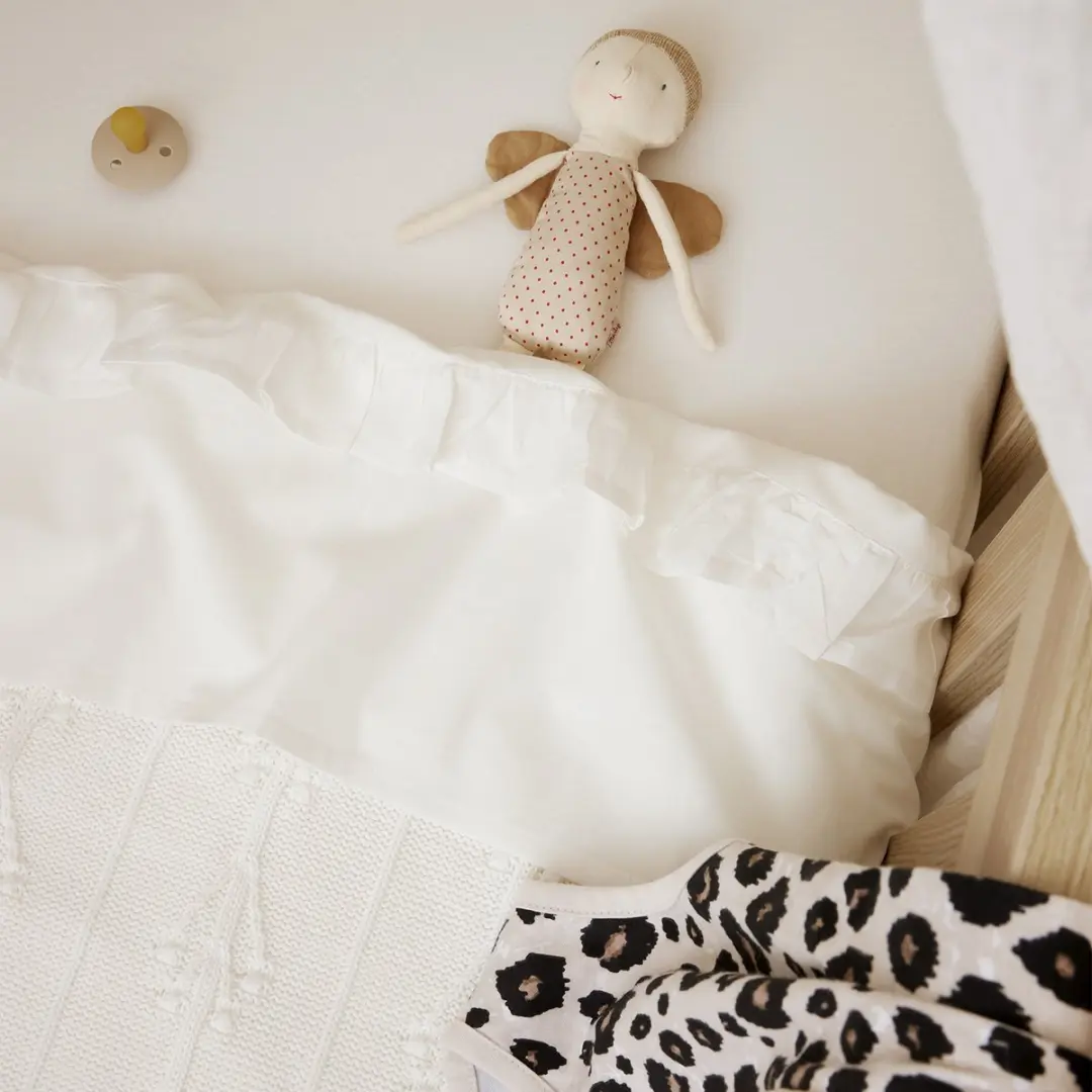 Meyco Baby Ruffle WiegLaken 75x100cm - 0.3 TOG