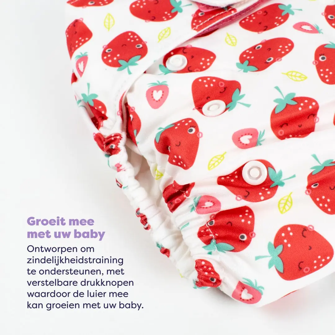 Bambino Mio Miosolo Luier - One size - Aardbei Crème