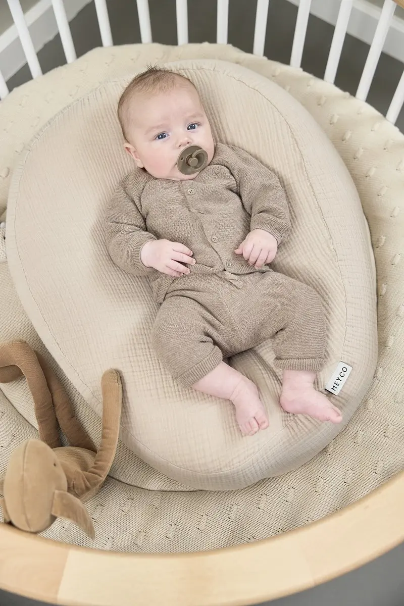 Meyco Baby Uni Relaxhoes voor Voedingskussen - Sand