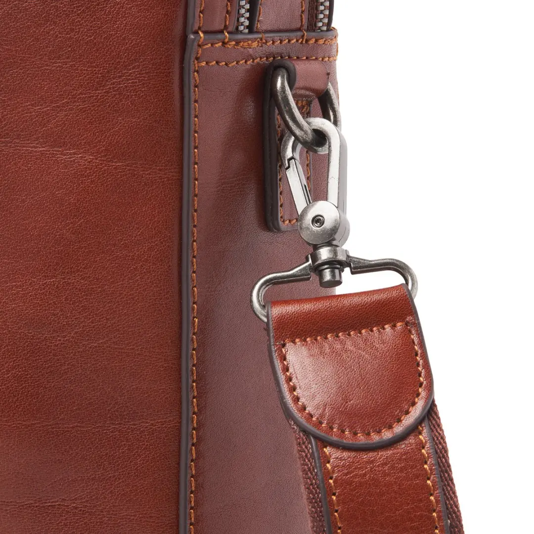 Castelijn & Beerens Gaucho Laptoptas 15" - Cognac - 2 Vakken - afbeelding 6 van 6