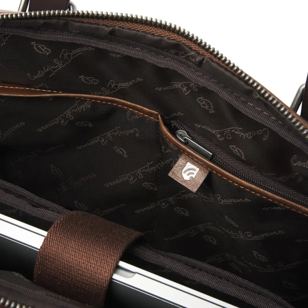 Castelijn & Beerens Rien Laptoptas 15,6" RFID - 5 Vakken - Bruin