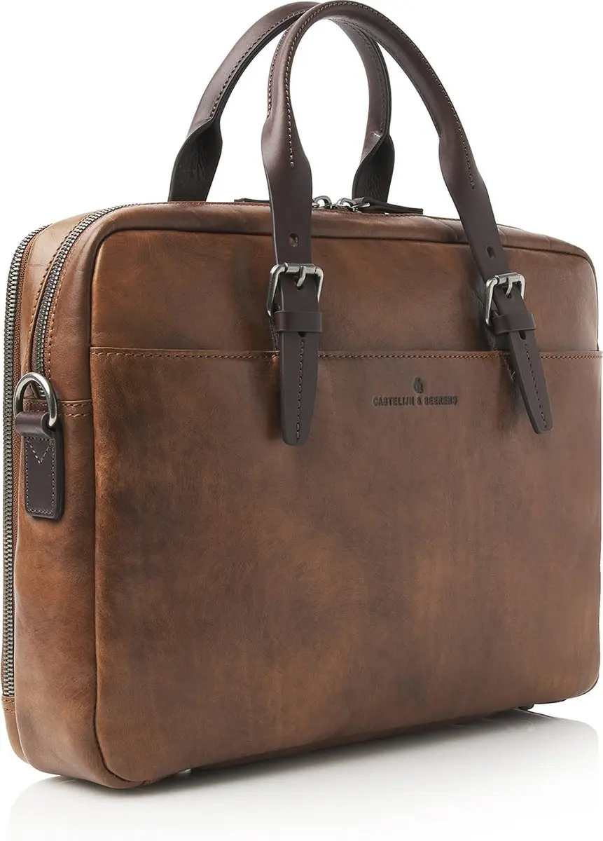 Castelijn & Beerens Rien Laptoptas 15,6" RFID - 5 Vakken - Bruin