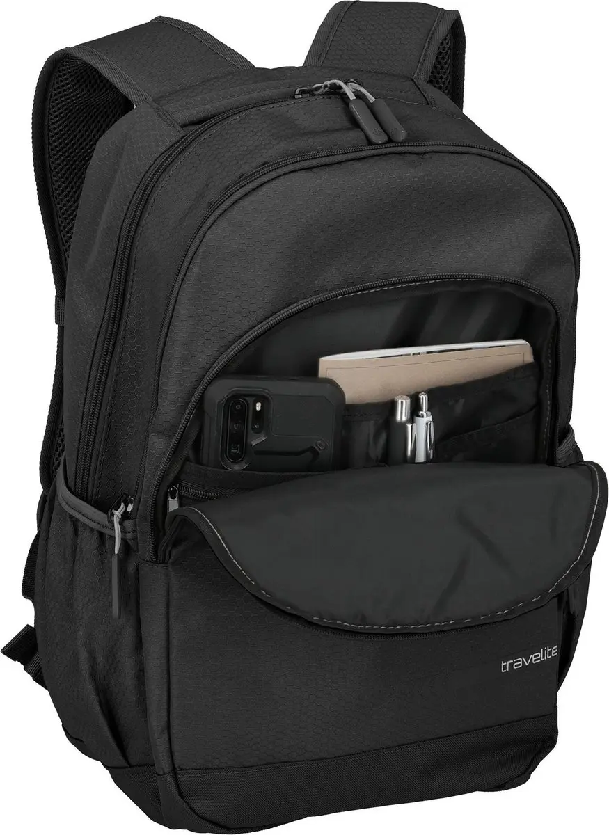 Travelite Kick Off Backpack 006918-01 - 15.6" Laptopvak - Black - afbeelding 6 van 6