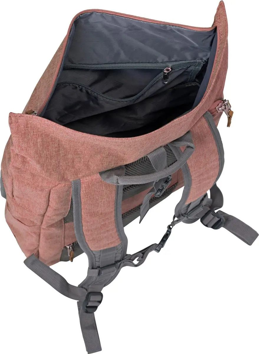 Travelite Basics Rollup Backpack 15,6" - 096310-17 - Roze/Grijs