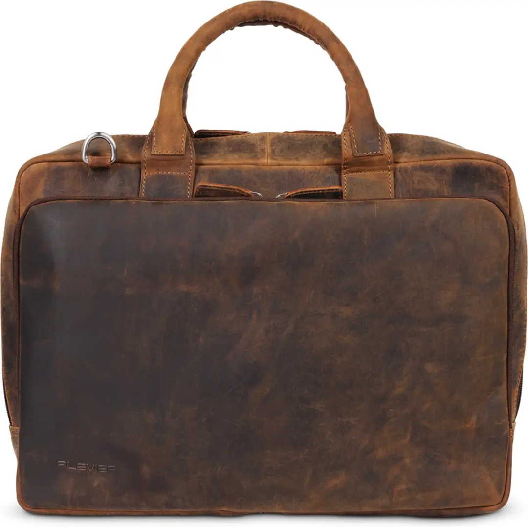 Plevier Colmar businesstas 16 inch bruin.