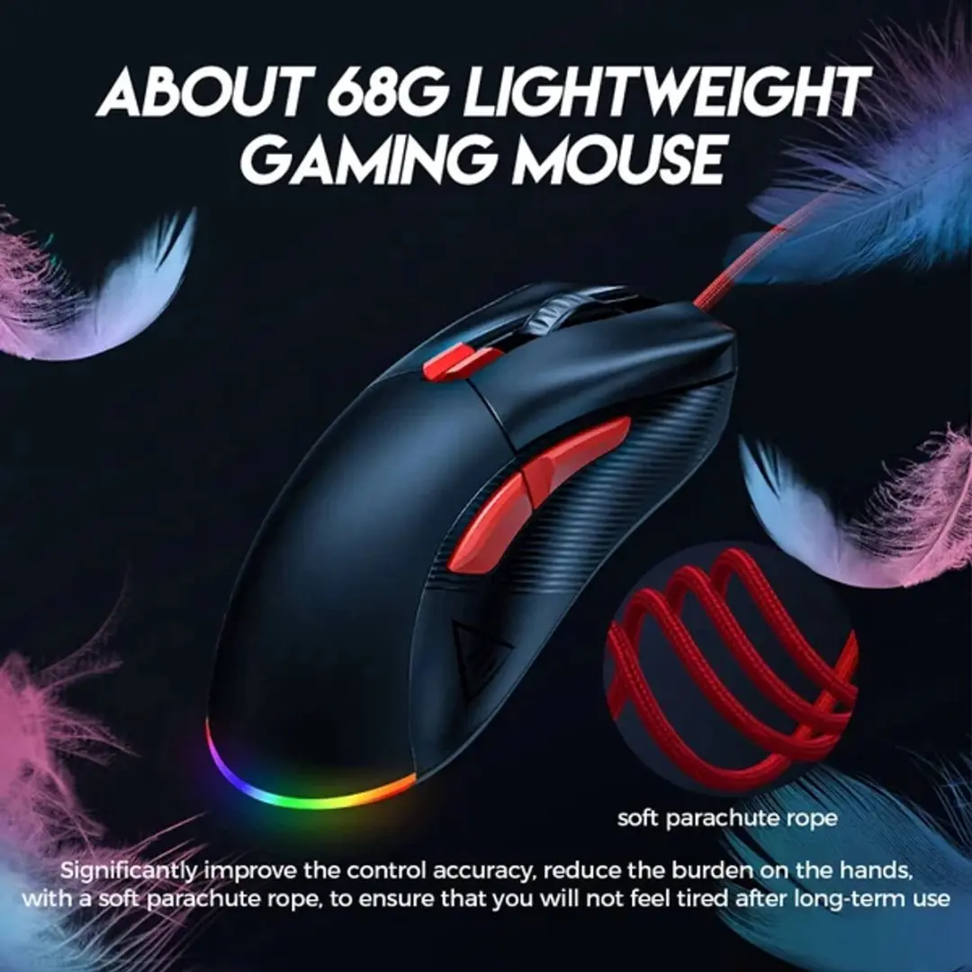 Emsa EKSA EM500 Gaming Muis - 12400 DPI - 8 Knoppen - Wit