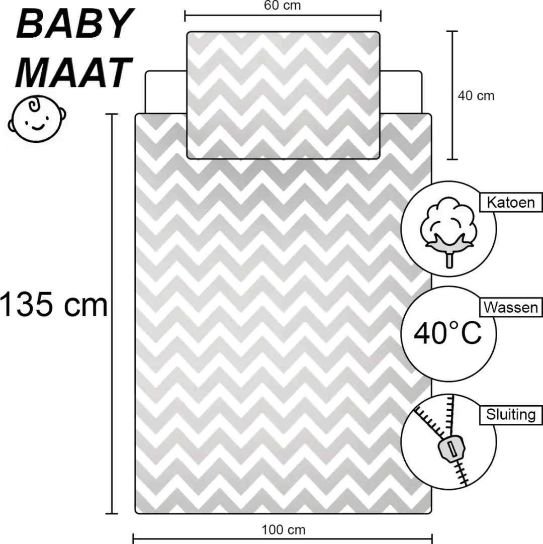 Unicorn Baby Dekbedovertrek Have a Magical Day - 100x135cm + 60x40cm - Multi