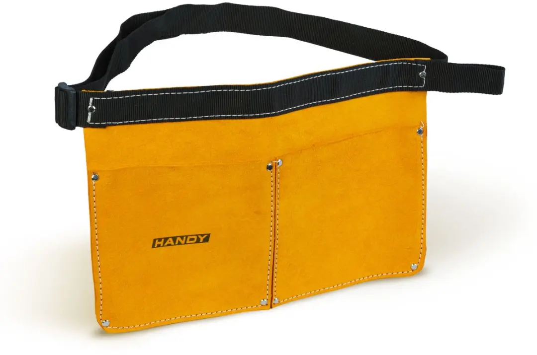 Handy Lederen Gereedschapsgordel 35x20cm - 2 Vakken - Oranje