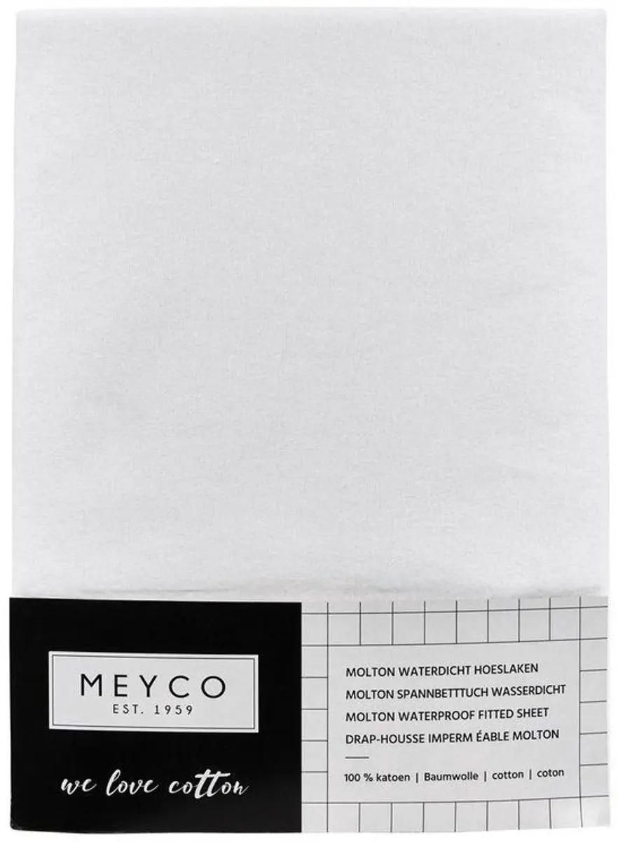 Meyco Baby Waterdicht Hoeslaken 60x120cm - Wit