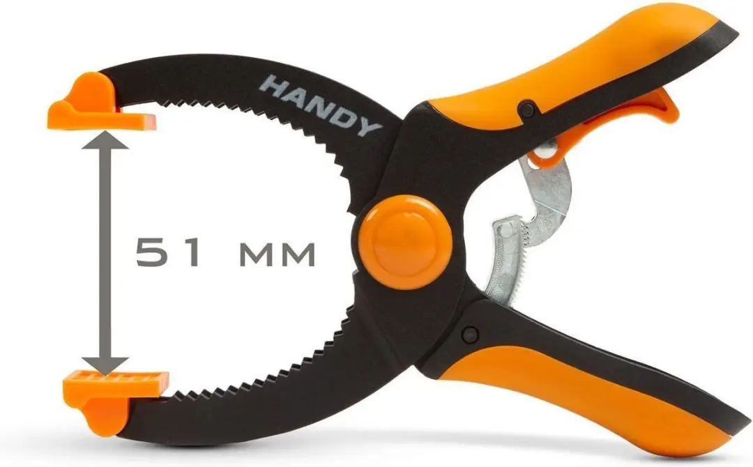 Handy Spanklemmen BPK - 2 Stuks - 100N - Max. 51mm - Zwart/Oranje