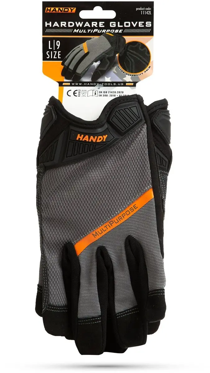 Handy Werkhandschoenen L - PVC Palm & Touchscreen - Meerkleurig