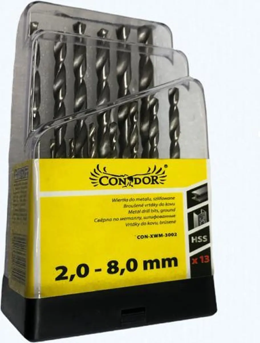 Condor HSS Metaalboor Set 13-delig 2.0-8.0mm
