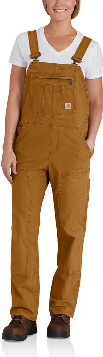 Carhartt Crawford Bib Overall Dames - XS - Bruin