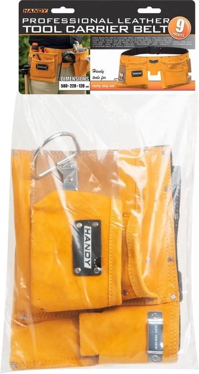 Handy Gereedschapsgordel - 13 Vakken - Oranje - afbeelding 6 van 6
