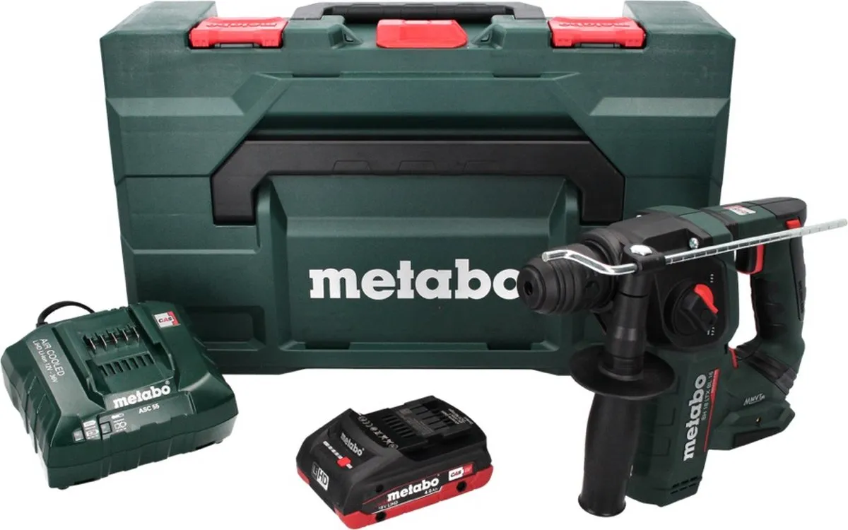 Metabo BH 18 LTX BL 16 Accu-boorhamer 18V - 1,3J SDS-plus - 1x 4,0Ah - afbeelding 5 van 5