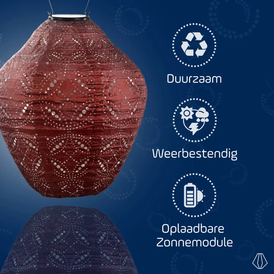 Lumiz Solar Tuinverlichting Mandela Jar 30cm - Koper