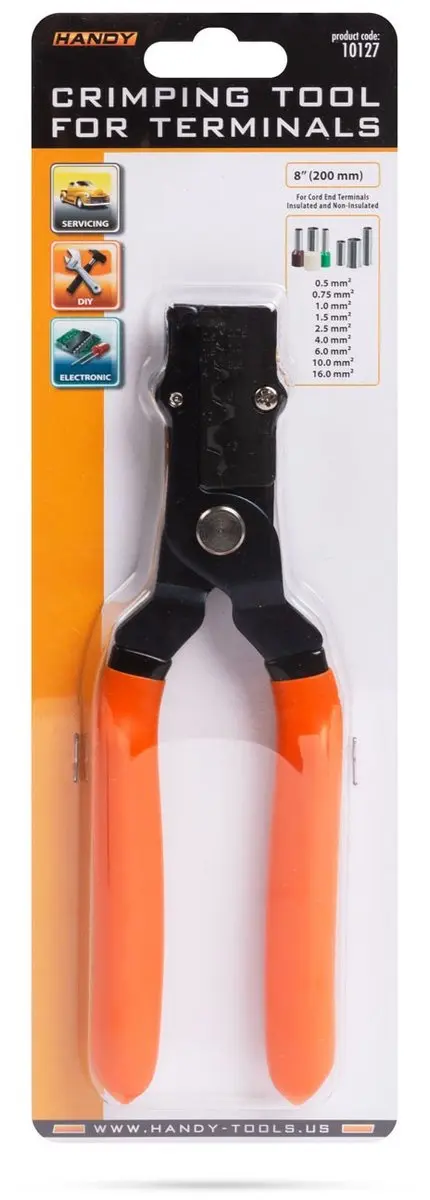 Handy Krimptang 0,5–16,0mm² - Oranje/Zwart