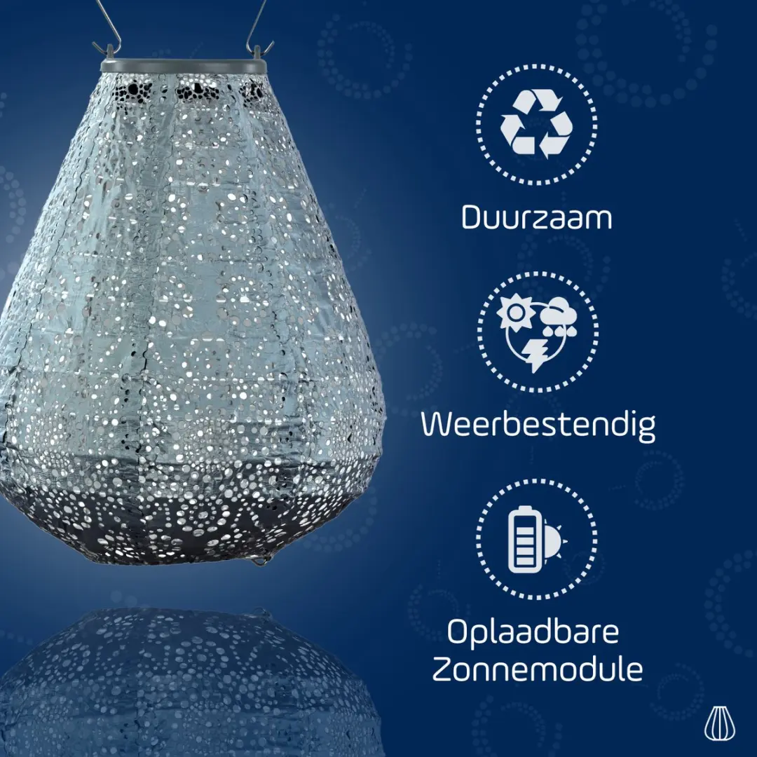 Lumiz Fiore Tulip Zonne Tuinverlichting 20cm - Grijsblauw