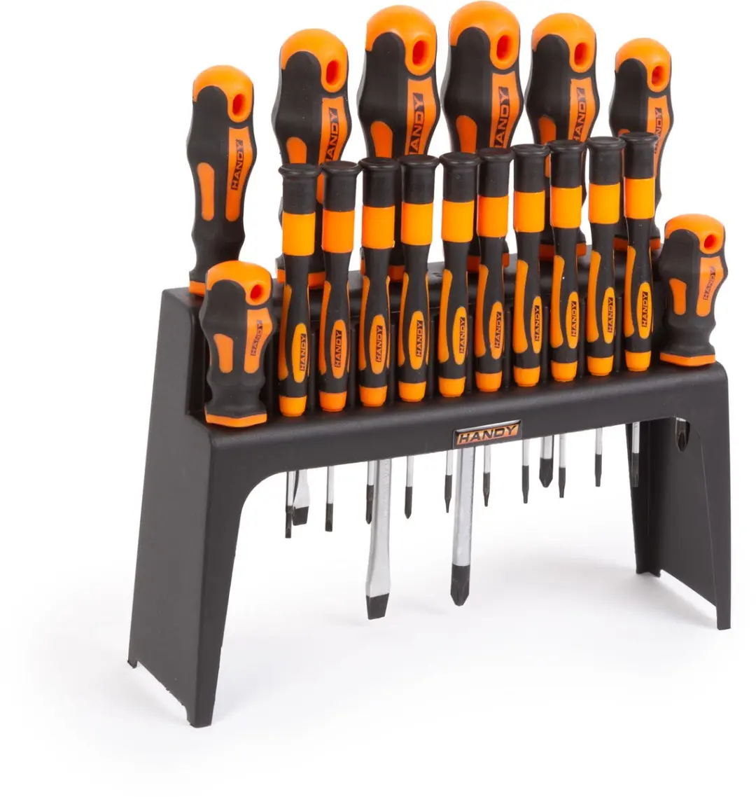 Handy 19-delige Schroevendraaierset 10712 - PH/Torx/Sleuf - Oranje/Zwart