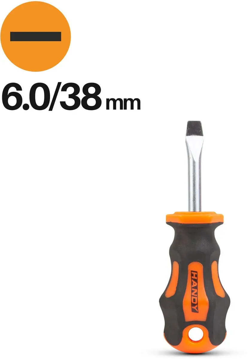Handy Korte Platte Schroevendraaier SL 6mm