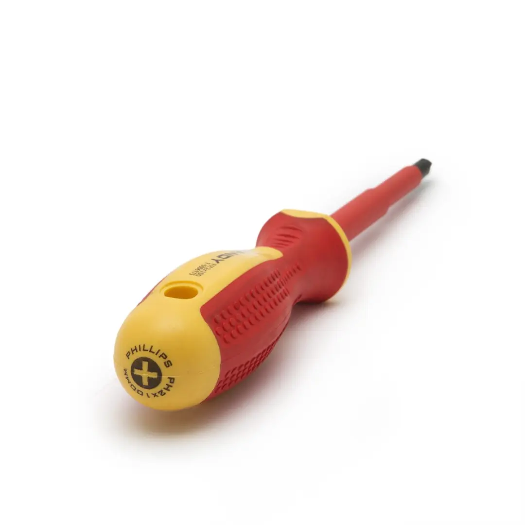 Handy Geïsoleerde Kruiskop Schroevendraaier PH2 100mm - 1000V - Geel/Rood