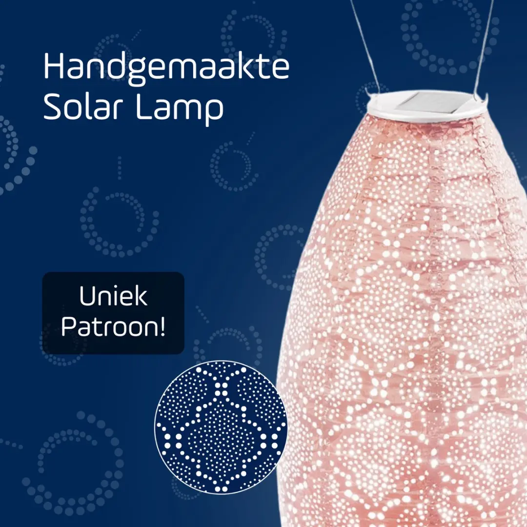 Lumiz Solar Tuinverlichting Bazaar Long Oval Roze 20cm