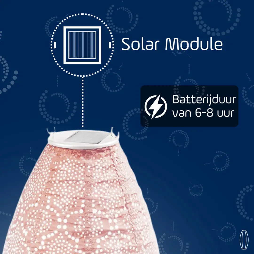 Lumiz Solar Tuinverlichting Bazaar Long Oval Roze 20cm