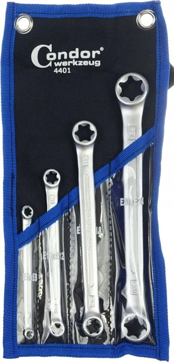 Condor Torx-ringsleutelset E6-E24 - 4-delig