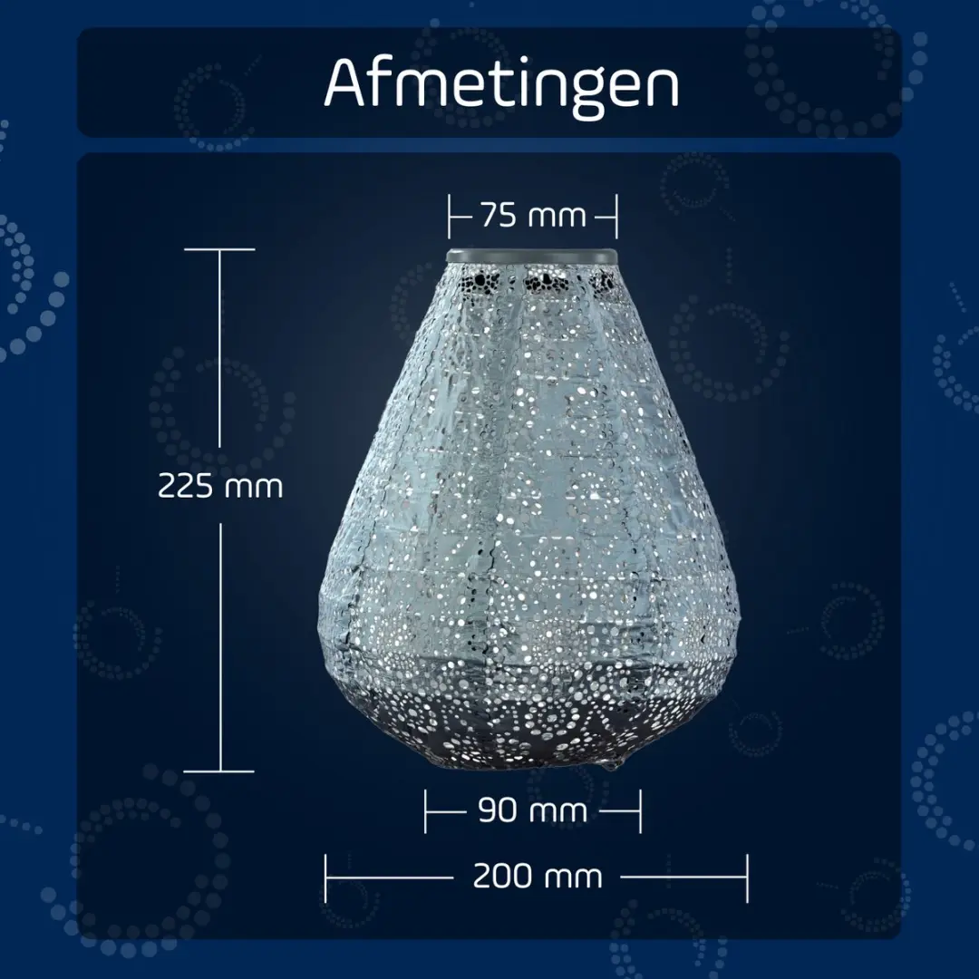 Lumiz Solar Lampion Tulip Set - 3 Stuks - Groen/Blauw