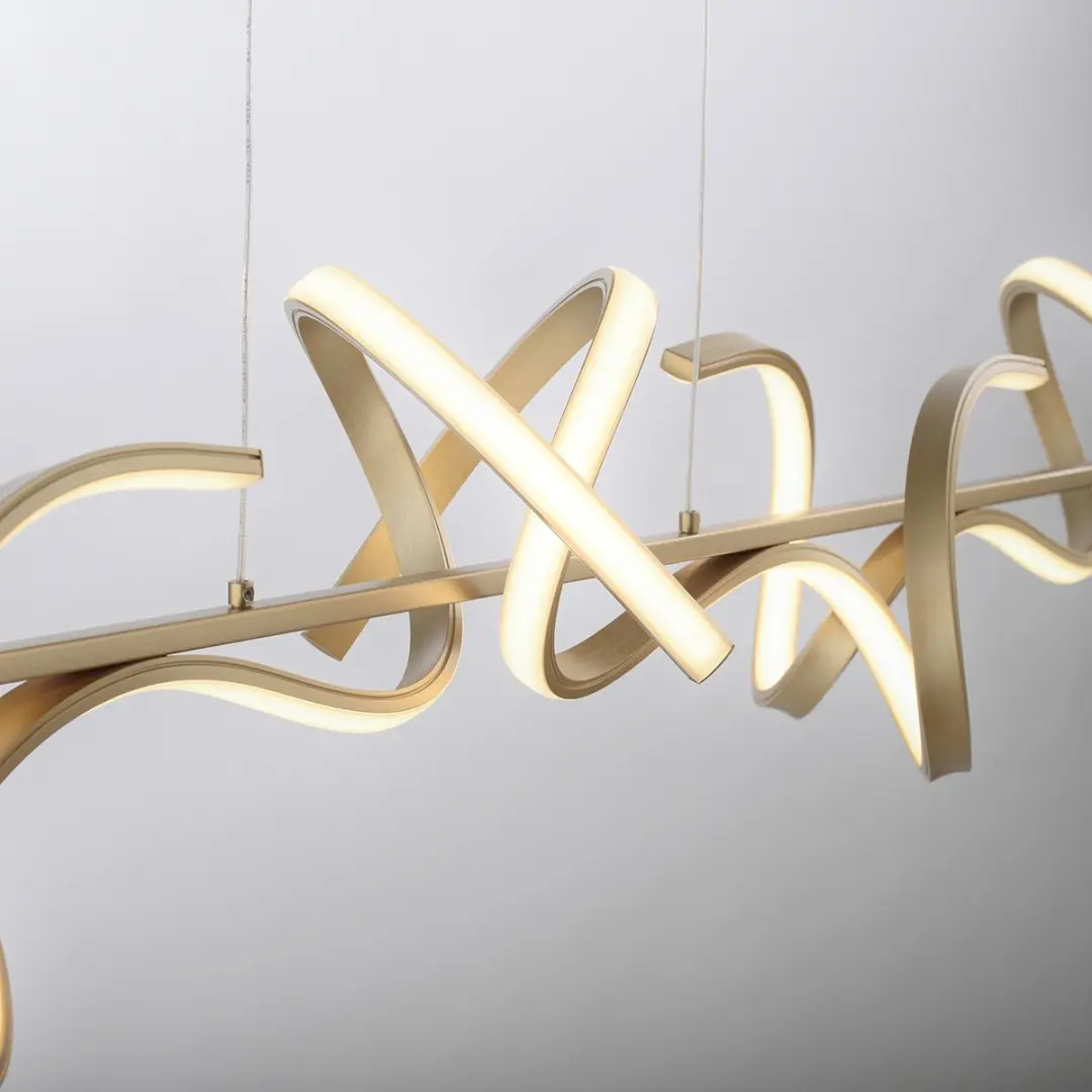 JUST LIGHT Curls Hanglamp Mat Goud 40W - 4 Lichtpunten