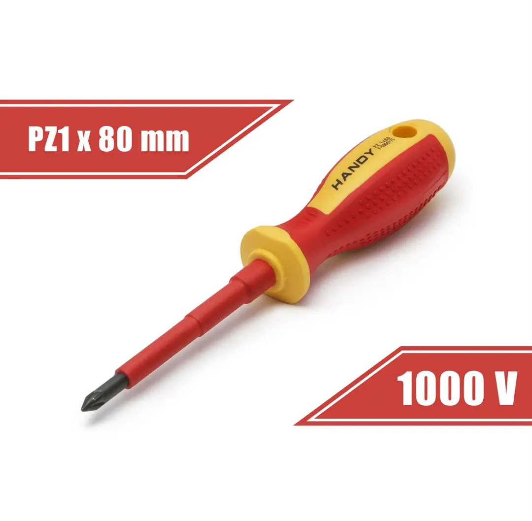 Handy Geïsoleerde Kruiskop Schroevendraaier PZ1 80mm